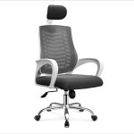 Executive Office Chair White Body [V-MESH] with Headrest good quality (New)