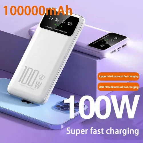 100000mAh-Power-Bank-100W-Super-Fast-Charging-Portable-External-Battery-Charger-For-Iphone-14-13-Samsung.jpg_500x500xz.jpg_ 100000mAh Power Bank 100W Super Fast Charging Portable External (New) - Image 1