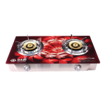 Gazi GST 2020C Tempered Glass Dubble Burner Gas Stove (New)