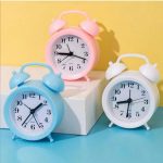 Small Metal Alarm BedTable Clock Wall Clock (New)