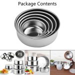 5Pcs Steel Set (Bowl, Bati & Food Box ) (New)