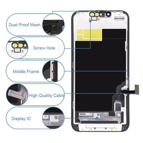 A07eedadff40742b3aab97a3324d4e066v_480x480q75 INCELL X OLED For iPhone X XS Max XR Display 3D Touch Screen Replace For iphone 11 12 13 Mini 13 Pro Max 14 Plus (New) - Image 1