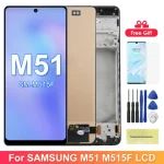 Display Screen Samsung Galaxy M51 Lcd Display Digital Touch Screen with Frame Assembly Samsung M51 M515 M515F M515F DS (New)