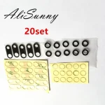 AliSunny 20pcs Back Camera Glass iPhone 7 6 6S 8 14 Plus X XR XS Max 11 12 13 Pro Rear Cam Lens 3M Sticker Holder Parts (New)