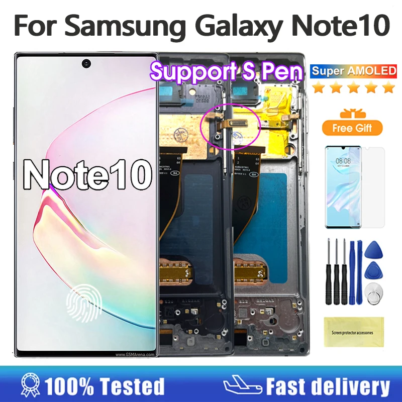 New-AMOLED-Display-For-Samsung-Note-10-4G-5G-LCD-Display-Touch-Screen-N970F-N9700-N971U Galaxy Note 10 5g Touch Screen LCD Original Display - Used Phone Display (New) - Image 1