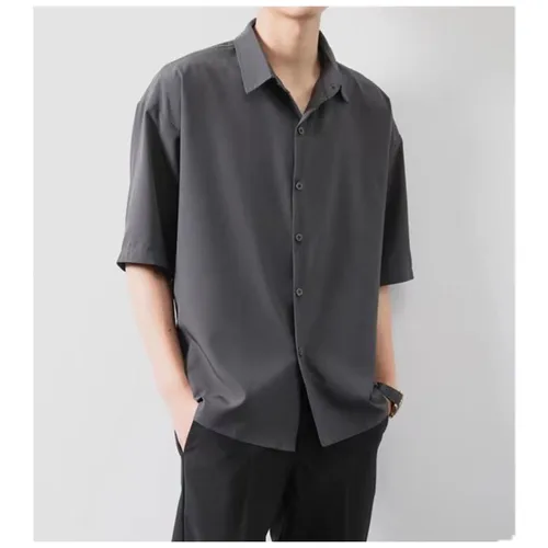 Premium-Men-Ice-Silk-Shirt-Spring-Summer-Thin-Luxury-Loose-Korean-Business-Shirt-Solid-Trendy-Ruffle.jpg_500x500xz.jpg_ Premium Men Ice Silk Shirt Spring Summer Thin Luxury (New) - Image 1