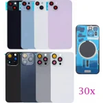 30Pcs Replacement 16 15 Pro Max 14 Plus Back Housing With Camera Lens Battery Glass Cover Rear Door Cover Frame Bezel Metal (New)