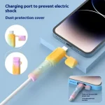 【Y】Soft Silicone Charger Cable Winder Protector USB Type C Anti-break Protective Sleeve  Huawei OPPO VIVO Data Line Cover (New)