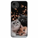 Sharp Aquos wish4 Case Lovely Black TPU Silicone Beautiful Pattern Phone Cases Sharp Aquos Wish 4 Shockproof Soft Cover (New)