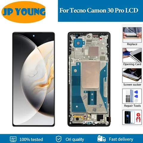 S063d581d47804acd938b5dfdf861e1cbj_480x480q75 Original AMOLED Replacement Tecno Camon 30 Pro LCD Display CL8 Touch Screen Digitizer Assembly Tecno Camon 30 Pro 5g LCD (New) - Image 1