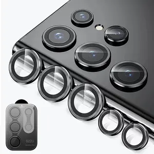 S06805eb6fcff4e7d8f6b18cfbf3a36d3s_300x300q75 3D Metal Ring Camera Lens Protector Glass Samsung S24 S23 S22 Ultra S24 S23 Plus Cover Camera Protector With Positioner (New) - Image 1