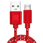 Vumpach Nylon Braided Micro USB Cable 1m/2m/3m Data Sync USB Charger Cable For Samsung HTC LG Huawei Xiaomi Android Phone Cables (New)