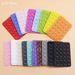 2 Double Side Silicone Pad Mobile Phone Fixture Suction Cup Backed Adhesive Silicone Rubber Sucker Pad Fixed Pad (New)