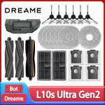 Dreame L10s Ultra Gen2 / L30s Ultra Robot Vacuum Cleaner Accessories Main Side Brush Mop Cloth Hepa Filter Dust Bag Spare Parts Bangladesh