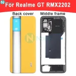 Nowey Back Cover OPPO Realme GT RMX2202 Phone Middle Frame Bezel Plate + Back Battery Door Housing Case Replace Parts (New)