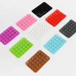 Double Side Silicone Suction Pad Mobile Phone Fixture Suction Cup Backed Adhesive Silicone Rubber Sucker Pad Car (New)