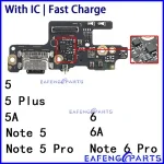 Usb Dock Charger Connector Flex Xiaomi Redmi Note 5 Plus 5A 6 6A Pro Charging Board Flex Ports Module (New)
