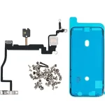 Power ON OFF Button With Flash Flex Cable iPhone X XR XS 11 Pro Max And Set Screws + Waterproof Tape Replacement Parts (New)