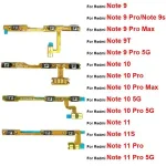 On Off Power Button Volume Key Switch Flex Cable Xiaomi Redmi Note 9 Pro Max Note 9s 9T 10 10S 11 Pro 4G 5G Replacement Part (New)
