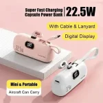 Xiaomi 30000mAh Capsule Power Bank Fast Charge Portable Mobile Power Supply Emergency External Battery Type C iPhone (New)