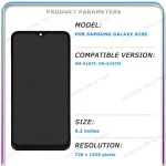 62 PLS LCD Samsung Galaxy A10S A107 LCD Display Touch Screen Digitizer Assembly Panel With Frame A107F A107M Repair Parts (New)