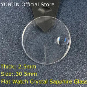 S206283723dcb481f98a197e6555a8448M_300x300q75 30.5mm Flat Watch Crystal sapphire Glass Thick Watch Accessories Sapphire Watch Lens Replace Watch Repair 2.5mm Thick (New) - Image 1