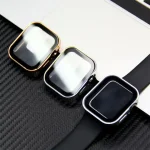 Glass+cover Apple Watch case series 8 7 6 5 4 se 44mm 45mm 41mm 40mm PC Waterproof Screen Protector apple watch Accessories (New)