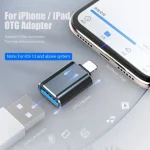USB 30 To 8 Pin Lightning OTG Fast Charging Male to USB Female Adapter IPhone 14 13 IPad Ios 13 Above (New)
