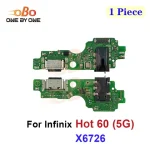 USB Charging Dock Board INFINIX Hot 60 60i 5G PRO 4G X6726 X6728 X6730 X6885 Charger Port Connector Flex Cable Repair (1Pc) (New)