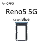 Sim Card Micro SD Card Tray Socket Holder Slot Container Connector Adapter Reader Parts OPPO Reno 5 Reno5 F K Lite Pro 5G (New)