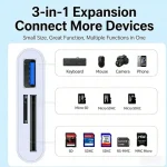 Type C OTG Adapter TF SD Card Reader Xiaomi Oneplus iPhone OPPO POCO Cell phone Accessories 3 in 1 USB C to A Connector (New)