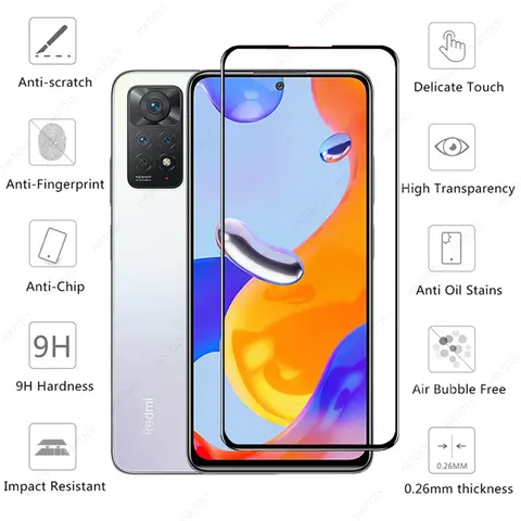 S32a962bbef494f8392beaa2370139a83o_480x480q75 Xiaomi Redmi Note 11 Pro Glass Redmi Note 10 11 12 Pro 5G 11s Tempered Glass Screen Protector Film 10C 10S 5G 4G 9T 9 9s (New) - Image 1