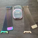 Mlanese Loop+case Samsung Galaxy Watch 8 40mm 44mm 2 pack Stainless Steel Metal Watch B+TPU cover Galaxy Watch 8 strap (New)