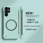 Ultra Thin Hard PC Magnetic Frameless Phone Case For Samsung Galaxy S25 S24 S23 S22 S21 S20 FE Plus Ultra PC Matte Protect Cover (New)