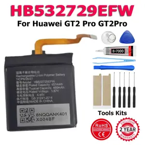 S3b0c81295fcf499aac81534fd0c898c4m_300x300q75 XDOU High Quality 451mAh Battery Huawei Watch 3 46mm GLL AL00 HB532729EFW+Tools (New) - Image 1