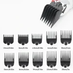 10pcs Universal Guards Hair Cutting Combs Professional Hair Trimmer Machine Barber Accessories Trimmer Limit Combs 15-25mm (New)