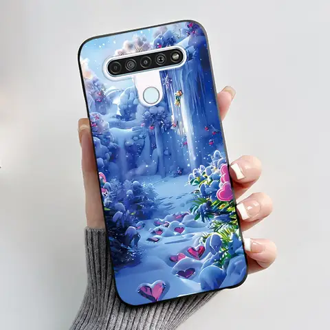 S3e4b4abc37354a2c970e2689611e4cf9s_480x480q75 Casing LG K61 Q61 Soft Case LM-Q630N LM-Q630 Aesthetic Fashion Cute Cat Cartoon Phone Back Cover Shockproof Silicone Bumper (New) - Image 1