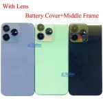 ZTE Blade V50 Design 4G Back Battery Cover Middle Frame Front Frame Door Housing Case Rear Glass Parts Replacement (New)