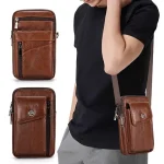 Ulefone Armor 34 Pro 33 30 27 20T Pro Genuine Leather Vertical Style Outdoor Casual Men's Phone Waist Bag Fashionable Travel (New)