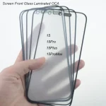 5Pcs Screen Front Outer Glass+OCA for iPhone Air 17 Pro Max 12 13 14 15 16 Pro Max Plus Screen Touch Panel Glass Hollow Lamina (New)