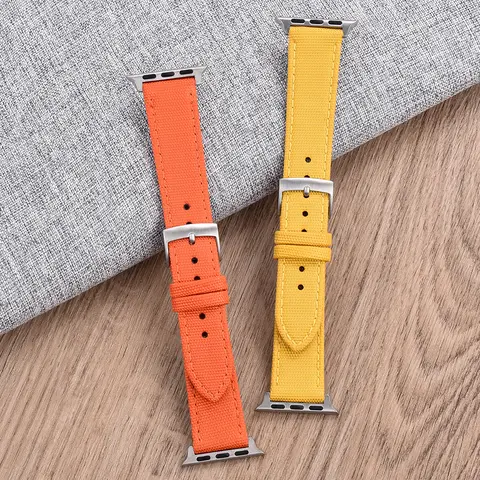 S41e7cc1a47ca4dd482654b2223c5ff49J_480x480q75 Hybrid Nylon Leather Strap Apple Watch Ultra B 49mm 44mm 45mm 42mm 41mm 40mm 38mm Bracelet iWatch series 9 8 7 6 5 4 3 SE (New) - Image 1