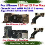 Working Perfectly 13mini Original Logic Board Clean iCloud iPhone 13 Pro Max Motherboard 13Pro Mainboard With Face ID (New)