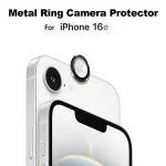 Camera Lens Protector IPhone 16e Metal Ring Tempered Glass Camera Screen Protector IPhone 17 pro max air Accessories (New)