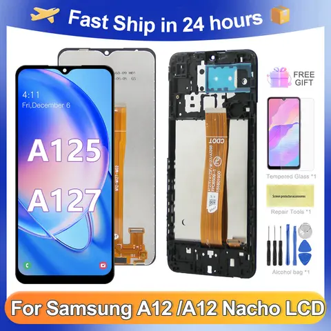 S4821ae261de54457a982b978f6d36242y_480x480q75 A12 Nacho 65''OEM Samsung A12 A125 A127 A125F A127F A125M LCD Display Touch Screen Digitizer Assembly Replacement (New) - Image 1