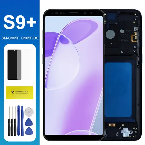 S48fb50bb461641bcbb64df499479d6dfd_480x480q75 S9+ G965F G965F DS TFT Screen Digitizer Assembly Samsung Galaxy S9 Plus LCD Display Touch Screen With Frame Replacement (New) - Image 1
