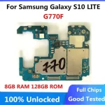 128GB For Samsung Galaxy S10 LITE G770F 2 SIM Motherboard With Touch ID Unlocked Logic Main Board Full Working Full Chips (New)