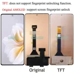 AMOLED  TFT 667 Inch Black Tecno Camon 20 Pro 4G CK7n LCD Display Touch Screen Digitizer Panel Assembly  With Frame (New)