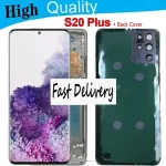 Best Quality AMOLED LCD Replacement Samsung S20 Plus Touch Screen S20 Plus G985 G985F Display with Back Glass (New)