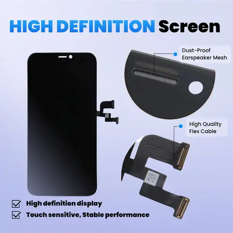 S55d24c4a59f045f39d4ef822943d1d4dK_480x480q75 For iPhone 6 6S 7 8 Plus X XR XS MAX 11 LCD Perfect 3D Touch Screen Digitizer Assembly For iPhone 12 13 PRO Display (New) - Image 1