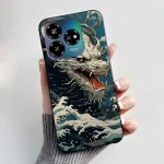 ZTE Blade V60 Design 4G Blade V60 Vita Nubia V60 Design Axon 60 Lite Silicone Black Case Cute Pattern Sea Shockproof Shell (New)